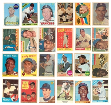1948-1969 Topps & Assorted Brands Hall of Fame & Stars Baseball Card Collection (180) Featuring Mickey Mantle, Hank Aaron, Willie Mays & More!